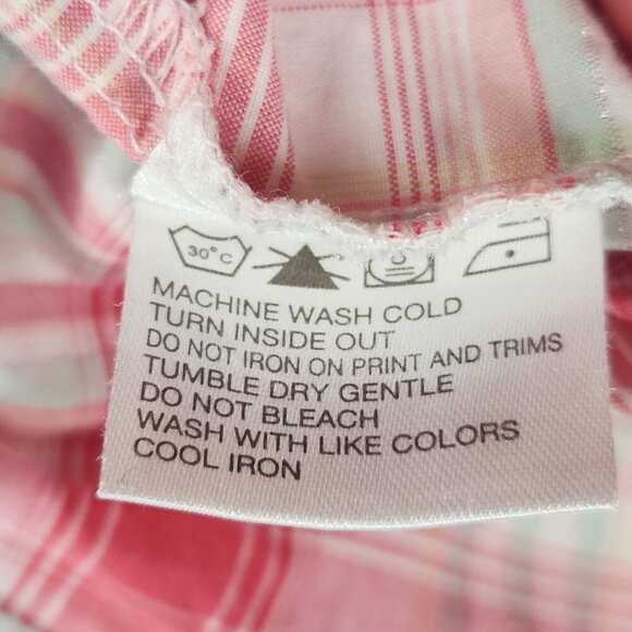 Twenty X Tailored Fit Pearl Snap Western Shirt Women's XXL Pink Plaid Bling - Picture 7 of 7